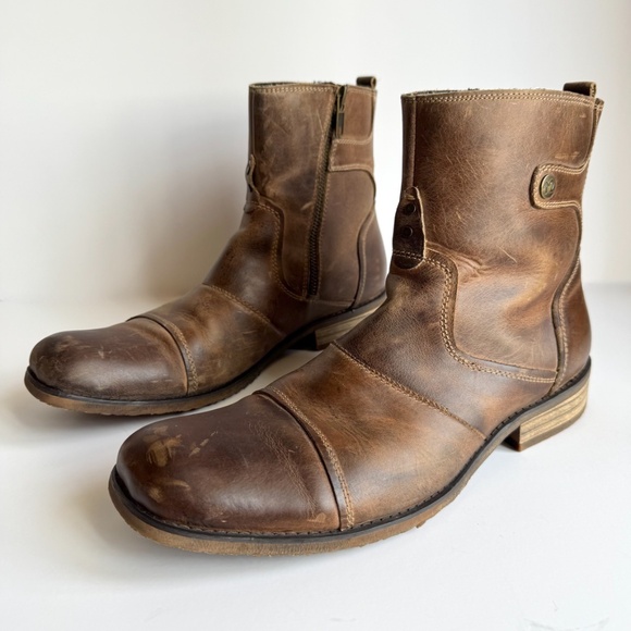 Bed Stu Factory Distressed Burst Ankle Boot in Tan Rustic Size 8.5 Medium main image 5